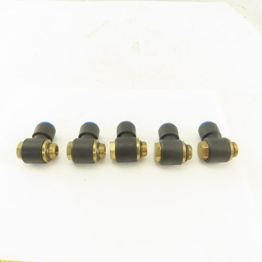 SMC 12mm Tube Push To Connect Swivel 3/8NPT 90° Elbow Lot Of 5