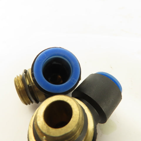 SMC 12mm Tube Push To Connect Swivel 3/8NPT 1/2NPT 90° Elbow Lot Of 7