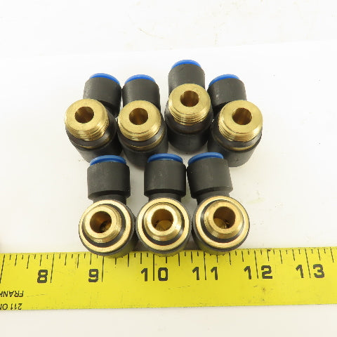 SMC 12mm Tube Push To Connect Swivel 3/8NPT 1/2NPT 90° Elbow Lot Of 7