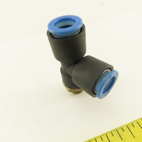 SMC 1/2-20 (-5) JIC Flare x 10mm x 10mm Tube Push To Connect Run Tee Lot Of 2