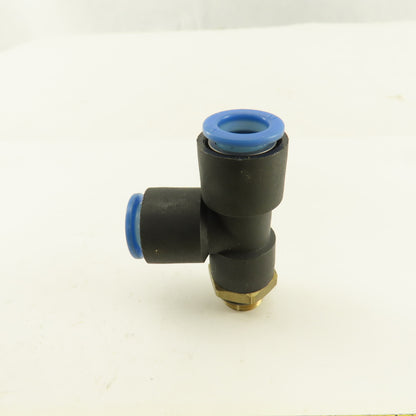 SMC 1/2-20 (-5) JIC Flare x 10mm x 10mm Tube Push To Connect Run Tee Lot Of 2