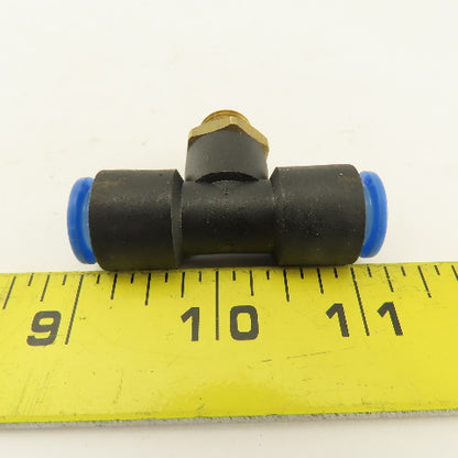 SMC 1/2-20 (-5) JIC Flare x 10mm x 10mm Tube Push To Connect Branch Tee Lot Of 7