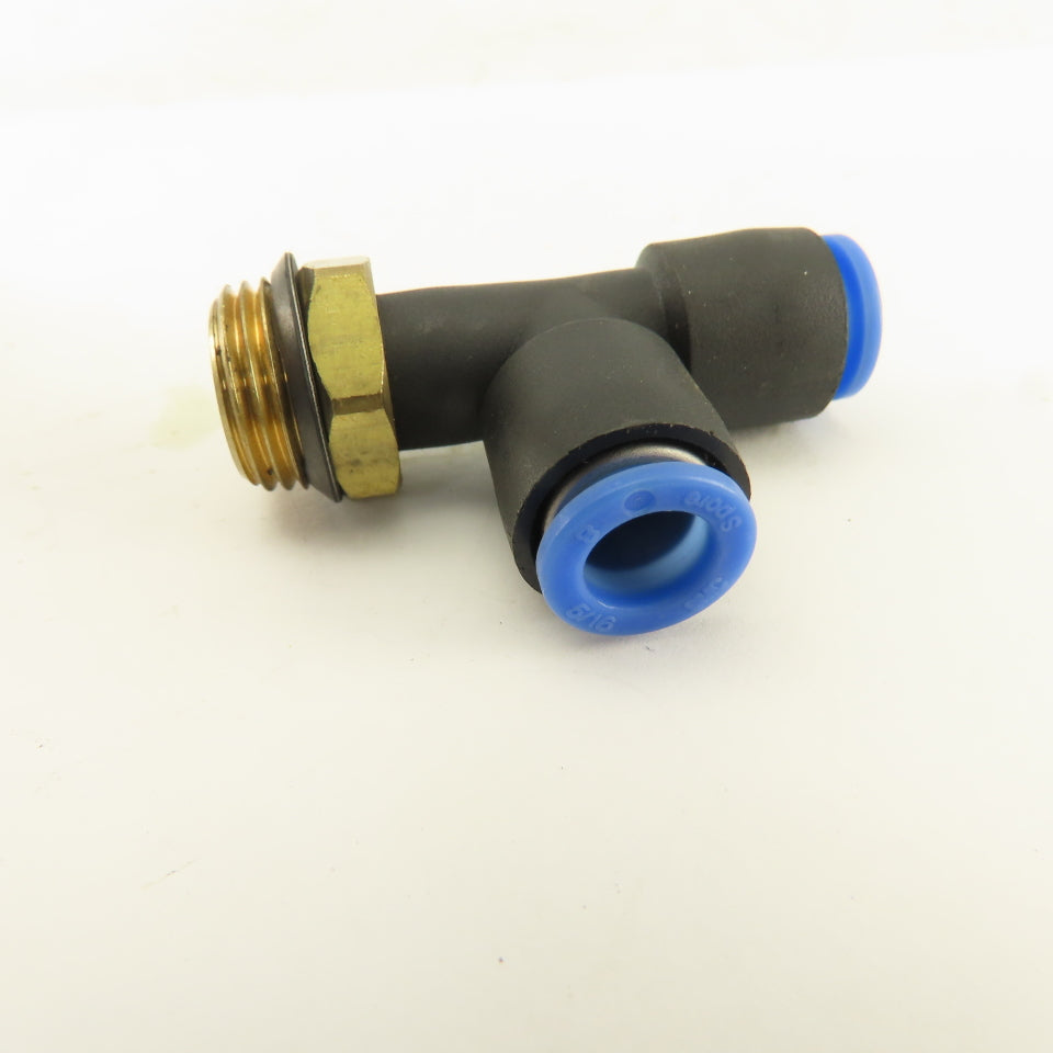 SMC 3/8NPT x 8mm x 8mm Tube Push To Connect Run Tee Lot Of 2