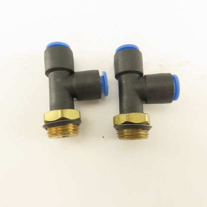SMC 3/8NPT x 8mm x 8mm Tube Push To Connect Run Tee Lot Of 2