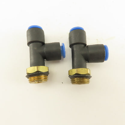 SMC 3/8NPT x 8mm x 8mm Tube Push To Connect Run Tee Lot Of 2
