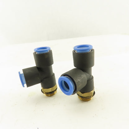 SMC 3/8NPT x 10mm x 10mm Tube Push To Connect Run Tee Lot Of 2