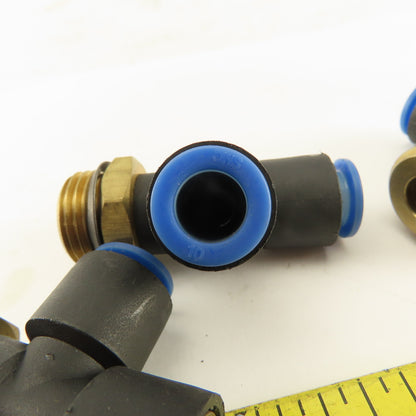 SMC 1/2NPT x 10mm x 10mm Tube Push To Connect Run Tee Lot Of 3
