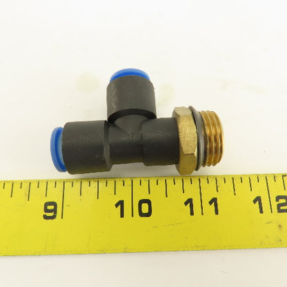SMC 1/2NPT x 10mm x 10mm Tube Push To Connect Run Tee Lot Of 3