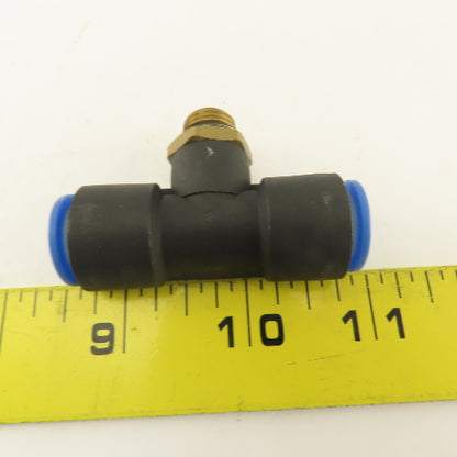 SMC 1/2-20 (-5) JIC Flare x 12mm x 12mm Tube Push To Connect Branch Tee Lot Of 2