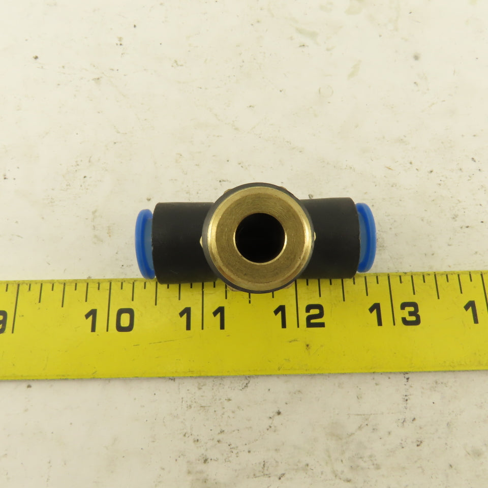 SMC 1/2NPT x 12mm x 12mm Tube Push To Connect Branch Tee Lot Of 4