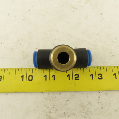 SMC 1/2NPT x 12mm x 12mm Tube Push To Connect Branch Tee Lot Of 4