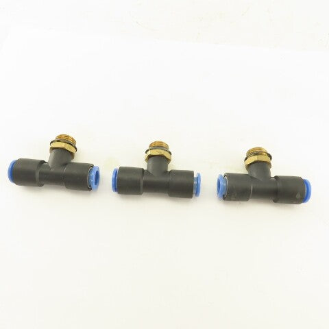 SMC 1/2-20 (-5) x 8mm x 8mm Tube Push To Connect Branch Tee Lot Of 3