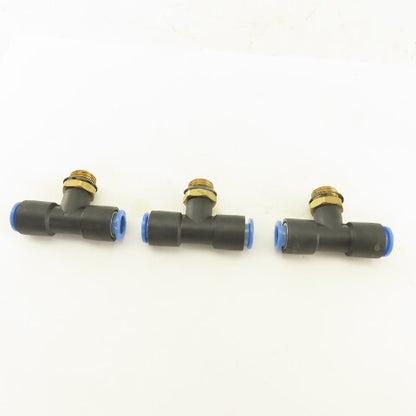 SMC 1/2-20 (-5) x 8mm x 8mm Tube Push To Connect Branch Tee Lot Of 3