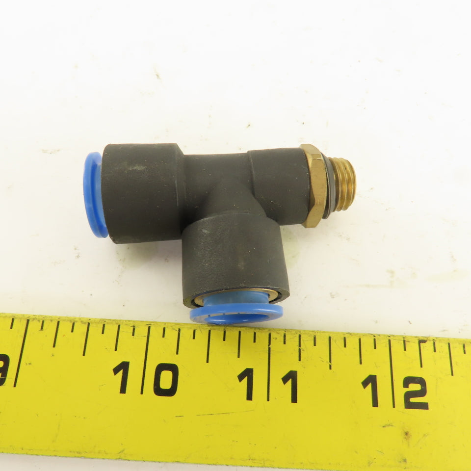SMC 1/2-20 (-5) JIC Flare  x 12mm x 12mm Tube Push To Connect Run Tee Lot Of 5