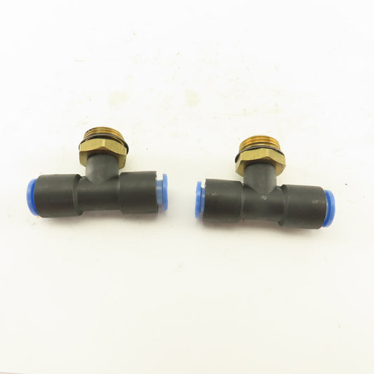 SMC 3/8NPT x 8mm x 8mm Tube Push To Connect Branch Tee Lot Of 2