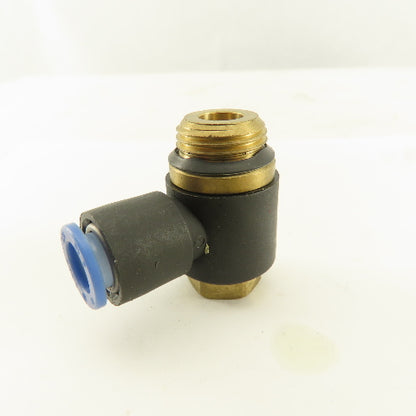 SMC 3/8NPT x 8mm Tube Push To Connect Swivel Elbow 90° Lot Of 3