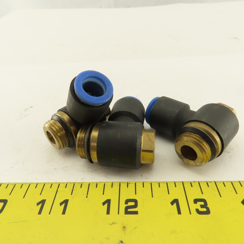 SMC 3/8NPT x 10mm Tube Push To Connect Swivel Elbow 90° Lot Of 3