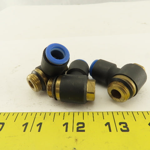 SMC 3/8NPT x 10mm Tube Push To Connect Swivel Elbow 90° Lot Of 3