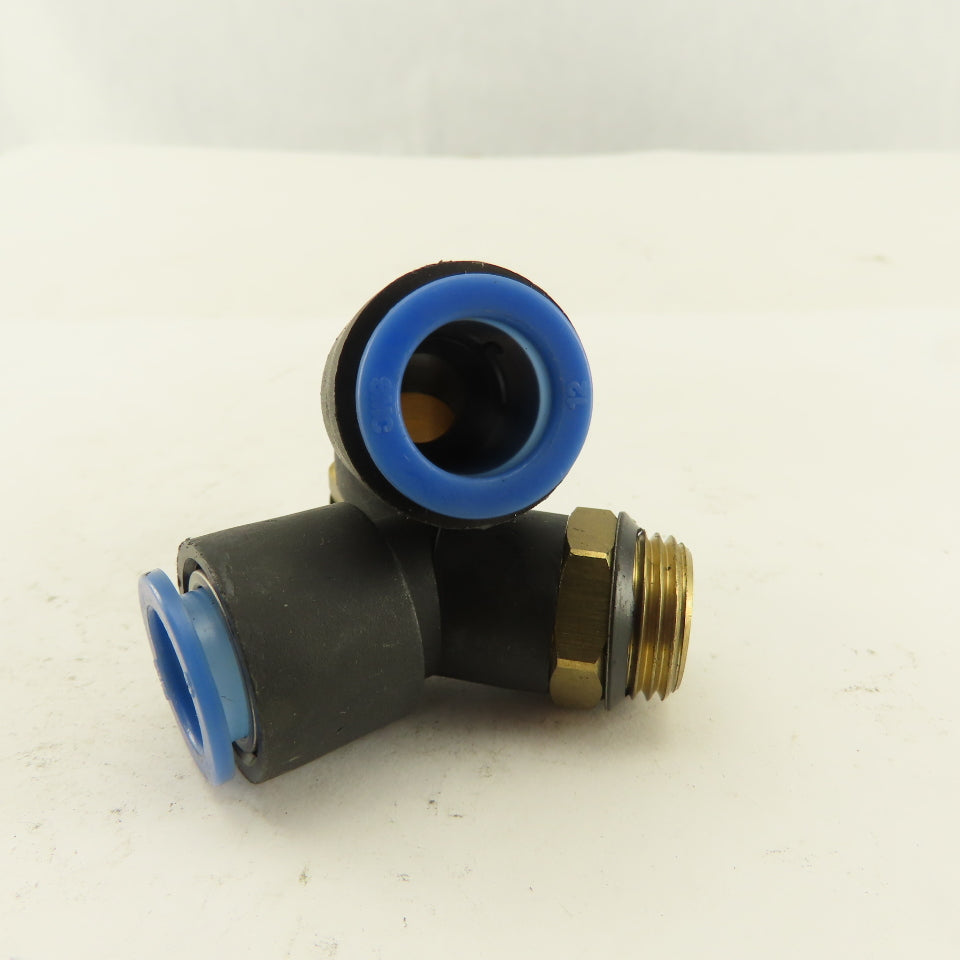 SMC 3/8NPT x 12mm Tube Push To Connect Elbow 45° Lot Of 2