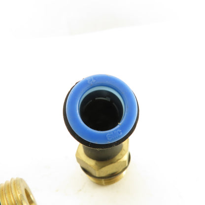 SMC 1/2NPT x 12mm Tube Push To Connect Elbow 45° Lot Of 2