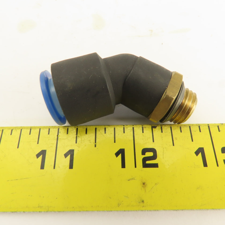 SMC 1/2-20 (-5) JIC Flare x 12mm Tube Push To Connect Elbow 45° Lot Of 2