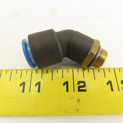 SMC 1/2-20 (-5) JIC Flare x 12mm Tube Push To Connect Elbow 45° Lot Of 2