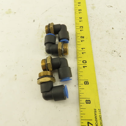 SMC 1/2NPT x 10mm Tube Push To Connect Elbow 90° Lot Of 4