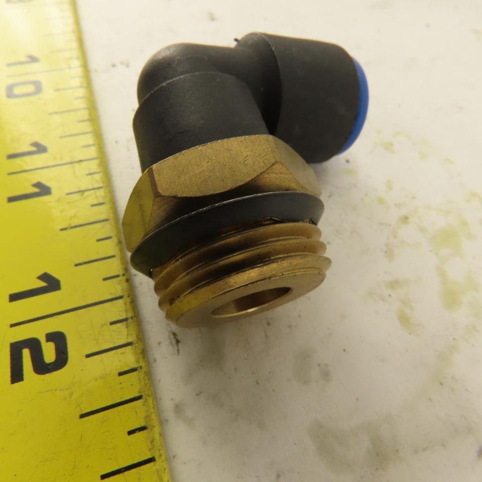 SMC 1/2NPT x 10mm Tube Push To Connect Elbow 90° Lot Of 4