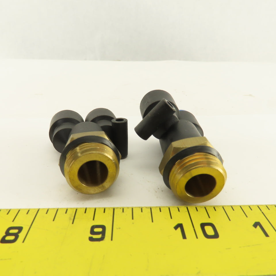 SMC 1/2-14 BSTP x 10mm Tube Push To Connect WYE Y Lot Of 2