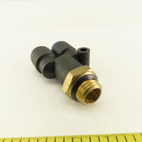 SMC 1/2-20 (-6) x 8mm Tube Push To Connect WYE Y Lot Of 2