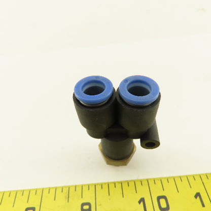 SMC 1/2-20 (-6) x 8mm Tube Push To Connect WYE Y Lot Of 2