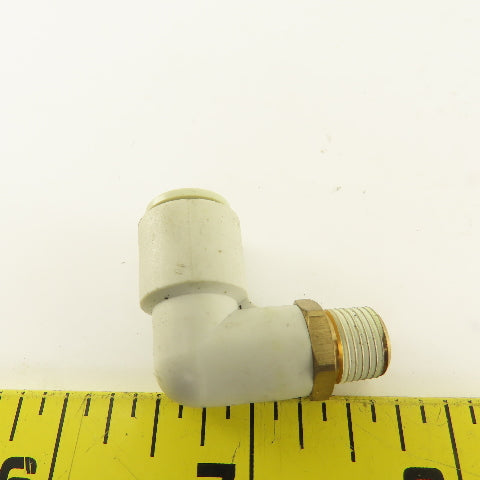 SMC 1/8NPT x 8mm Tube Push To Connect 90° Elbow Lot Of 5