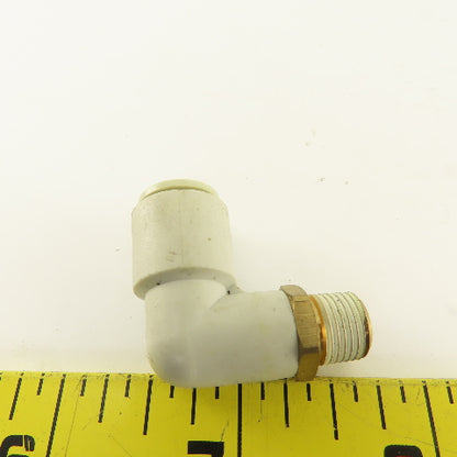 SMC 1/8NPT x 8mm Tube Push To Connect 90° Elbow Lot Of 5