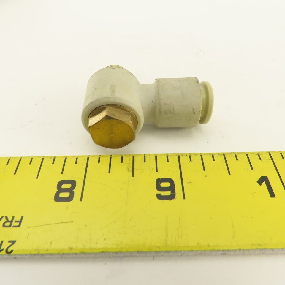 SMC 1/8NPT x 8mm Tube Push To Connect Swivel 90° Elbow Lot Of 5