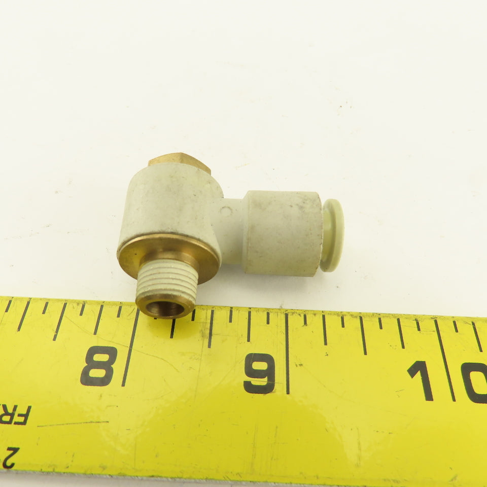 SMC 1/8NPT x 8mm Tube Push To Connect Swivel 90° Elbow Lot Of 5