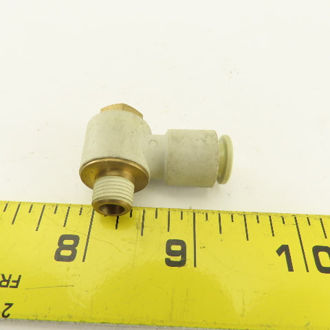 SMC 1/8NPT x 8mm Tube Push To Connect Swivel 90° Elbow Lot Of 5