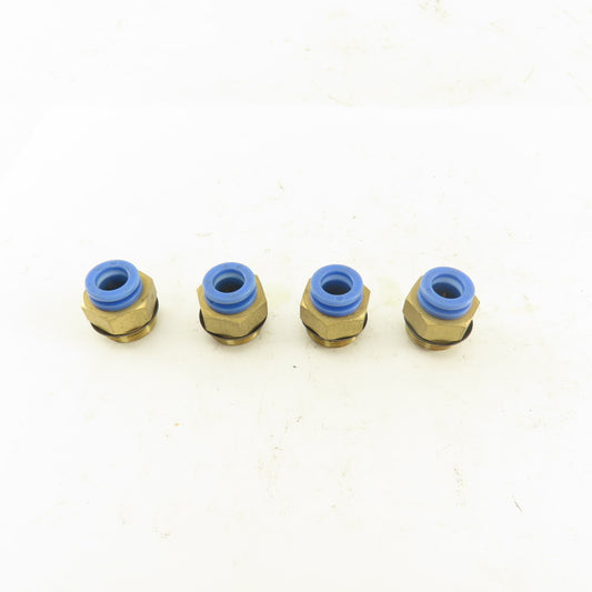 SMC 3/8-19 BSPT Male x 8mm Tube Push To Connect Straight Connector Lot Of 4