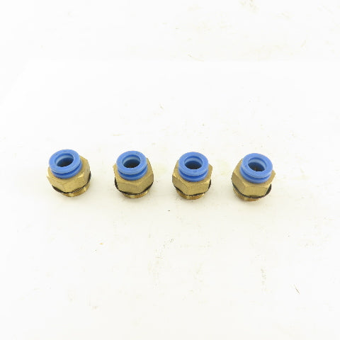 SMC 3/8-19 BSPT Male x 8mm Tube Push To Connect Straight Connector Lot Of 4