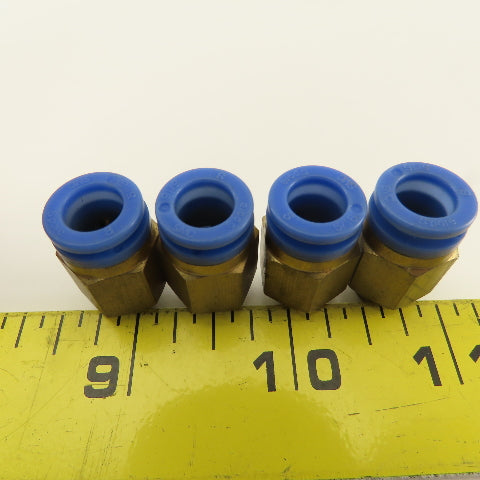 SMC 1/8-28 BSPT Male x 8mm Tube Push To Connect Straight Connector Lot Of 4