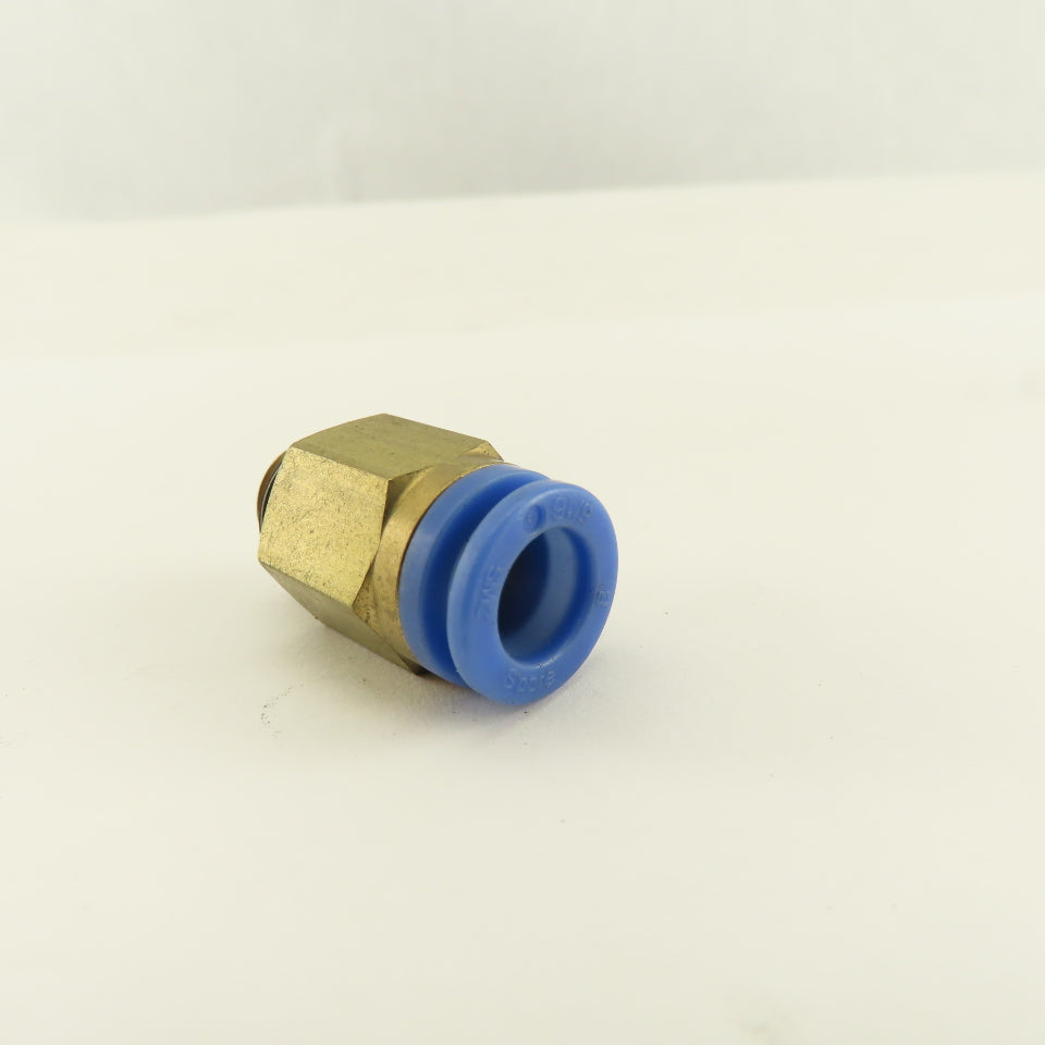 SMC 1/8-28 BSPT Male x 8mm Tube Push To Connect Straight Connector Lot Of 4