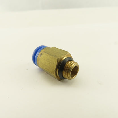 SMC 1/8-28 BSPT Male x 8mm Tube Push To Connect Straight Connector Lot Of 4