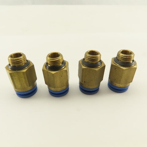SMC 1/8-28 BSPT Male x 8mm Tube Push To Connect Straight Connector Lot Of 4