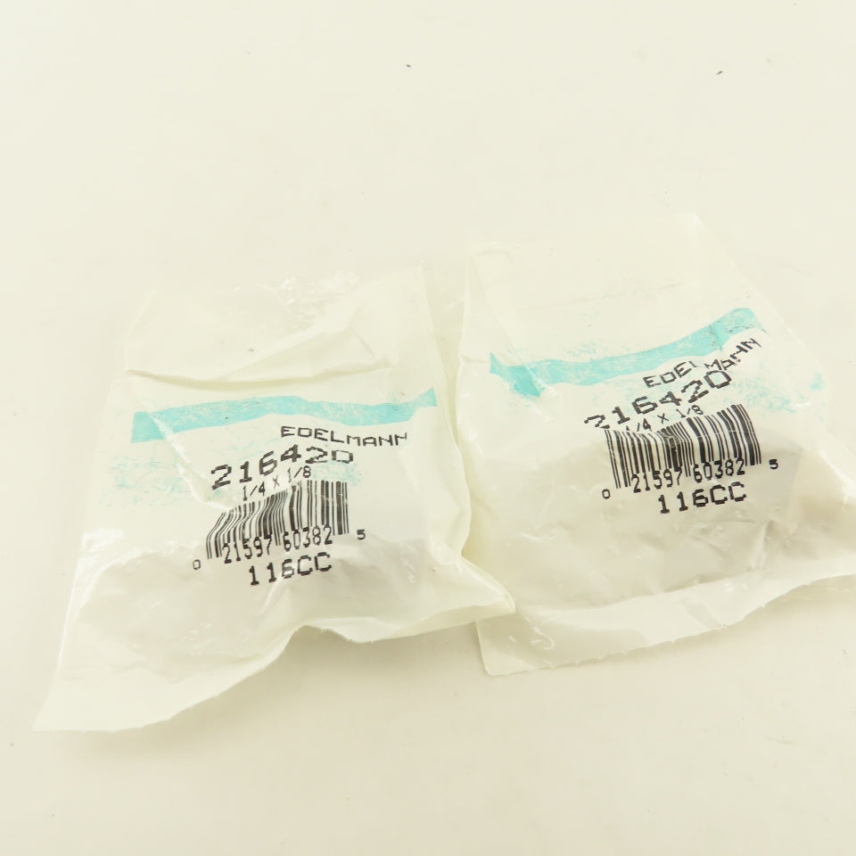 Edelmann 216420 Brass 1/8 Male x 1/4 Female Adapter Street Elbow Lot of 2
