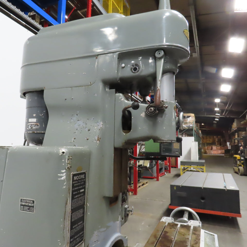 Moore Special Tool Model No. 2 440V 2 Speed Jig Borer Machine 10" x 19" Table