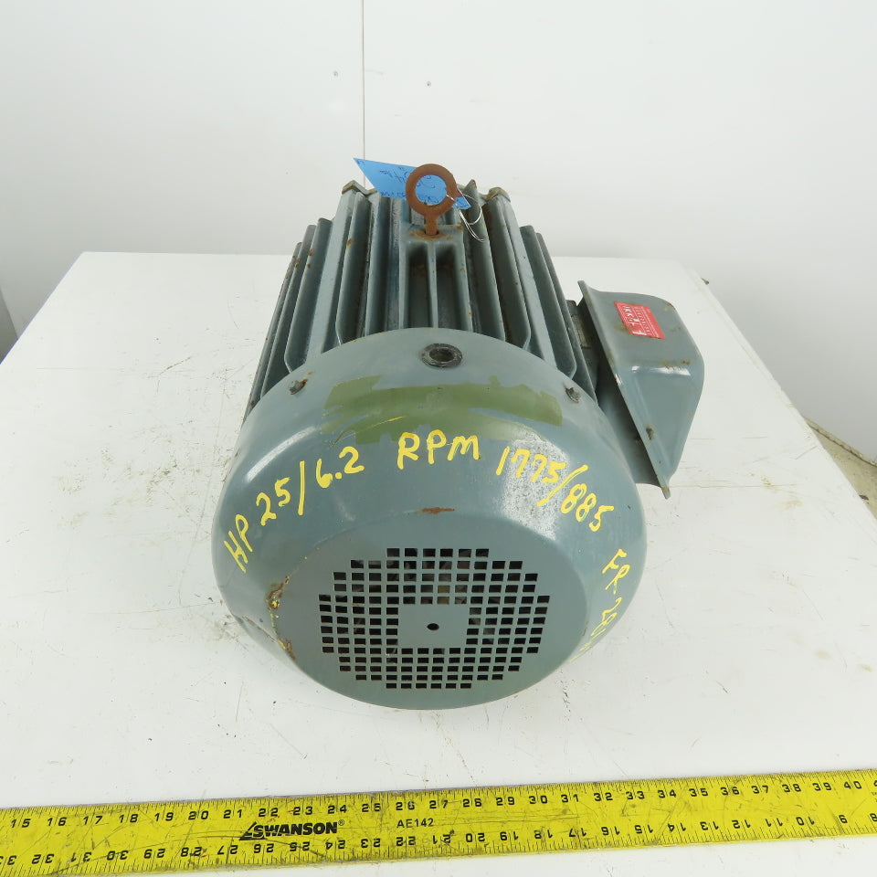 MagneTek Century 2 Speed Electric Motor 25/6.2Hp 1775/885 RPM 286T 480V 3Ph