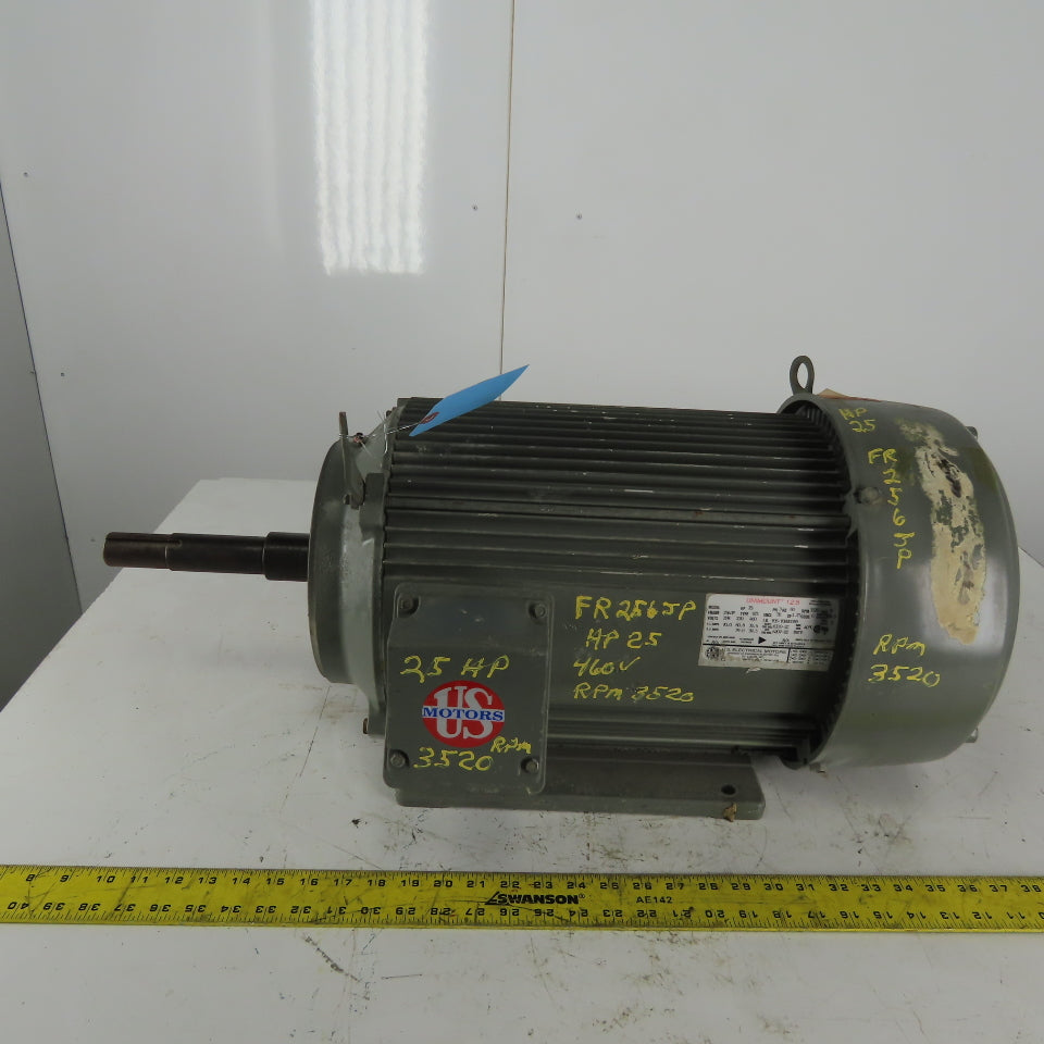 US Motors Unimount 25HP Electric Motor 3520RPM 208-230/460V 3Ph 256JP Frame