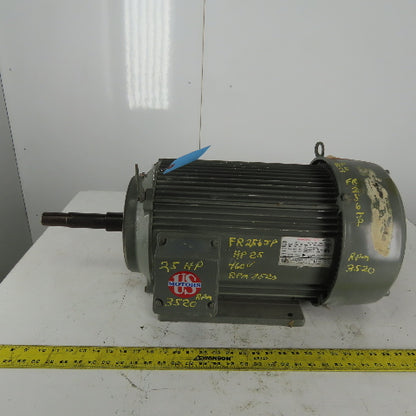 US Motors Unimount 25HP Electric Motor 3520RPM 208-230/460V 3Ph 256JP Frame