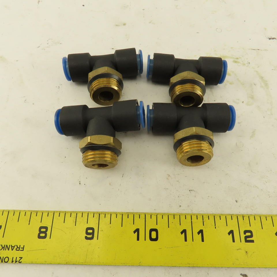 1/2NPT x 10mm x 10mm Tube Push To Connect Branch Tee Lot Of 4