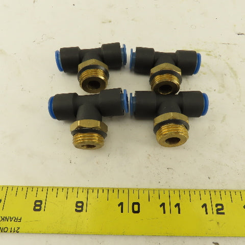 1/2NPT x 10mm x 10mm Tube Push To Connect Branch Tee Lot Of 4
