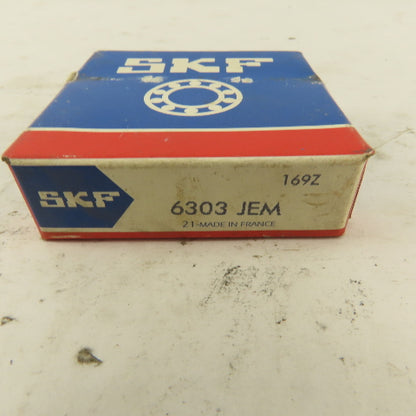SKF 6303 JEM 30mm ID x 72mm OD Radial Deep Groove Ball Bearing